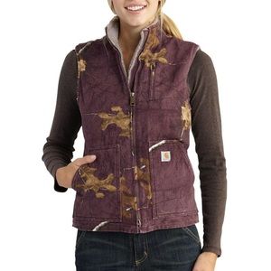 Carhartt Realtree Camo Sherpa Dusty Plum S Vest